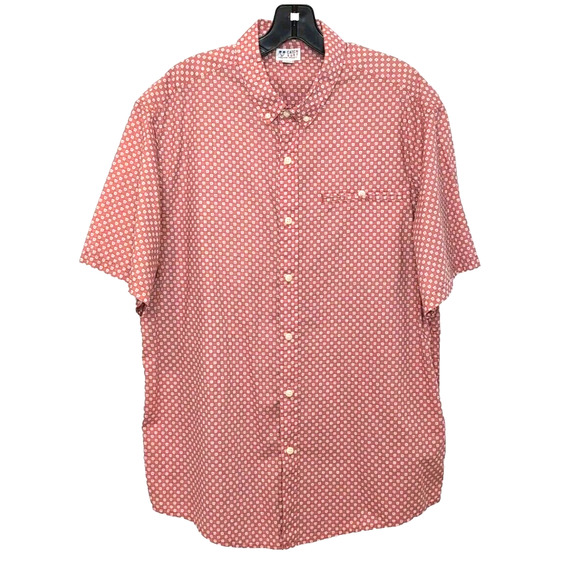 VTG Catch Surf Shirt Mens Size L-XL Peach Beach Geometric Short Sleeve Button Up - Picture 1 of 7